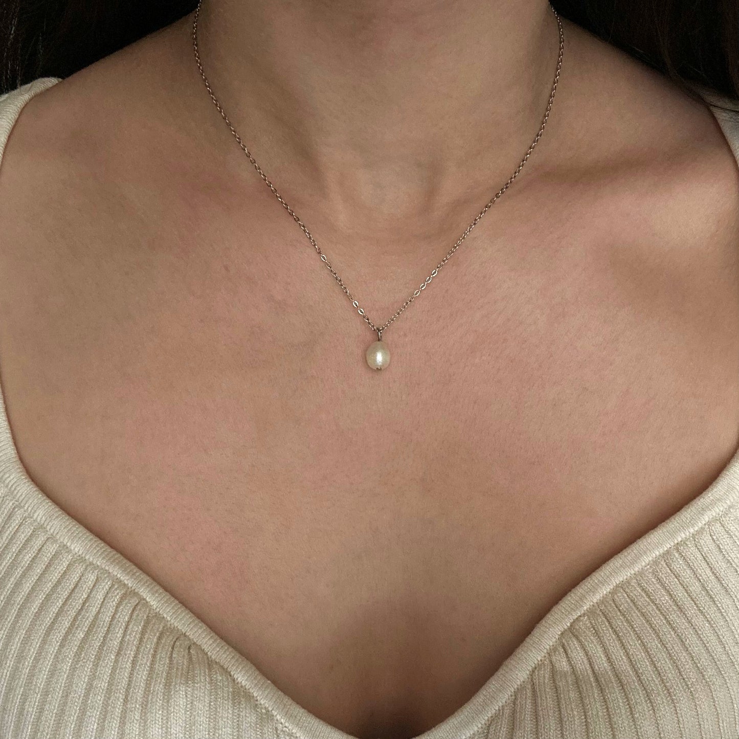 Pearl Necklace Silver