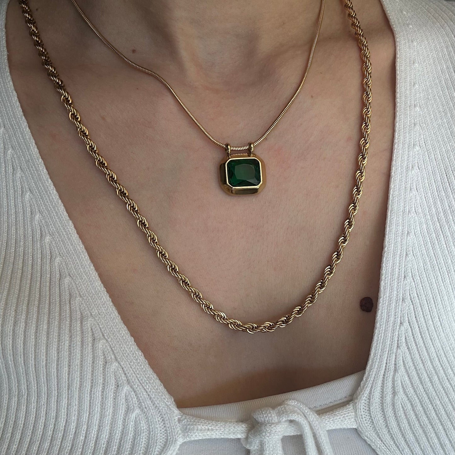 Nolan Necklace Green